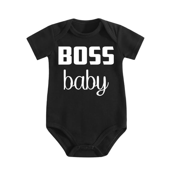 Boss Baby - Baby Clothes - Funny Newborn Bodysuit Outfits for Boys And Girls Black-style 6-9M