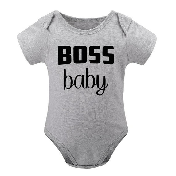 Boss Baby - Baby Clothes - Funny Newborn Bodysuit Outfits for Boys And Girls Gray-style-1 9months