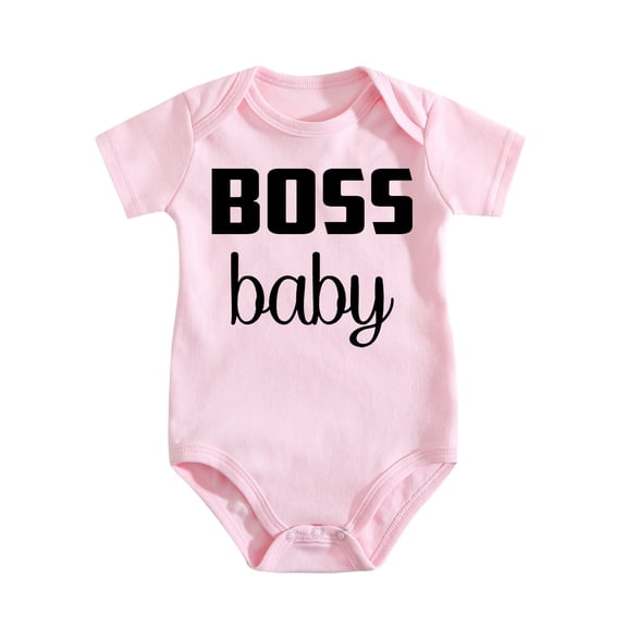 Boss Baby - Baby Clothes - Funny Newborn Bodysuit Outfits for Boys And Girls Medium Pink-style-1 6-9M