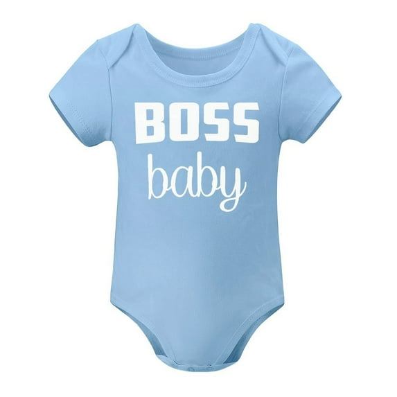 Boss Baby - Baby Clothes - Funny Newborn Bodysuit Outfits for Boys And Girls Sky Blue-style 18months