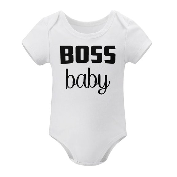 Boss Baby - Baby Clothes - Funny Newborn Bodysuit Outfits for Boys And Girls White-style-1 3months