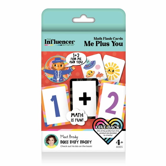 Boss Baby Brody - Influencer Initiative Me Plus You - Math Flash Cards - Ages 4+