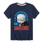 Boss Baby - Im Surrounded By Amateurs - Toddler & Youth Short Sleeve Graphic T-Shirt