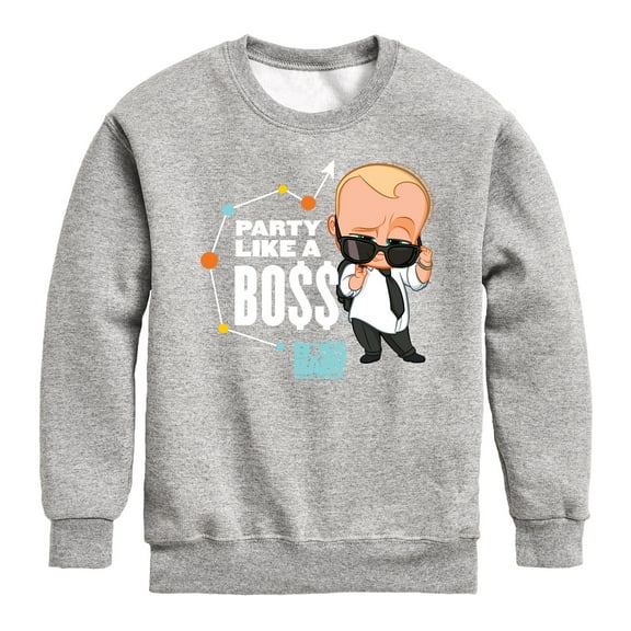 Boss Baby - Party Like A Boss - Toddler & Youth Crewneck Fleece Sweatshirt