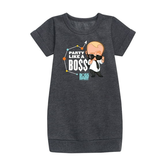 Boss Baby - Party Like A Boss - Toddler & Youth Girls Fleece Dress