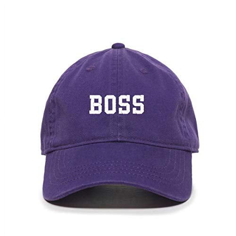 Boss Baseball Cap — Embroidered Cotton Adjustable Dad Hat In Olive Green | Unisex Casual Hat For Men & Women