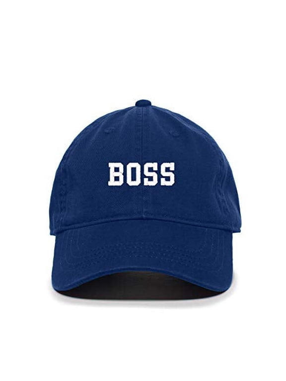 Boss Baseball Cap Embroidered Cotton Adjustable Dad Hat Royal Blue