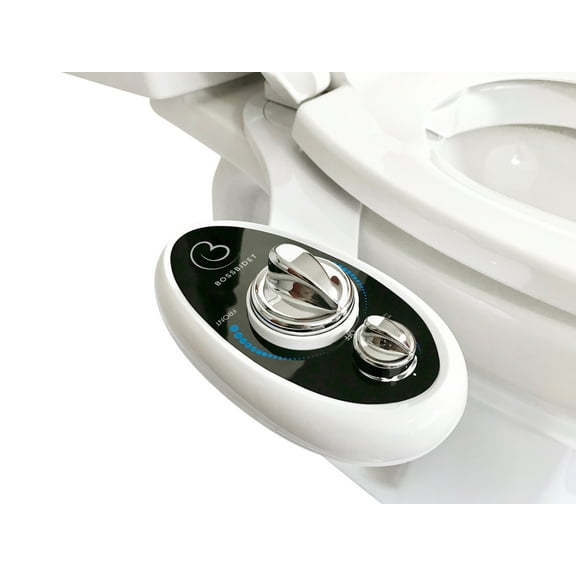 Boss Bidet Non-Electric, Bidet Attachment Black with Adjustable Water Pressure