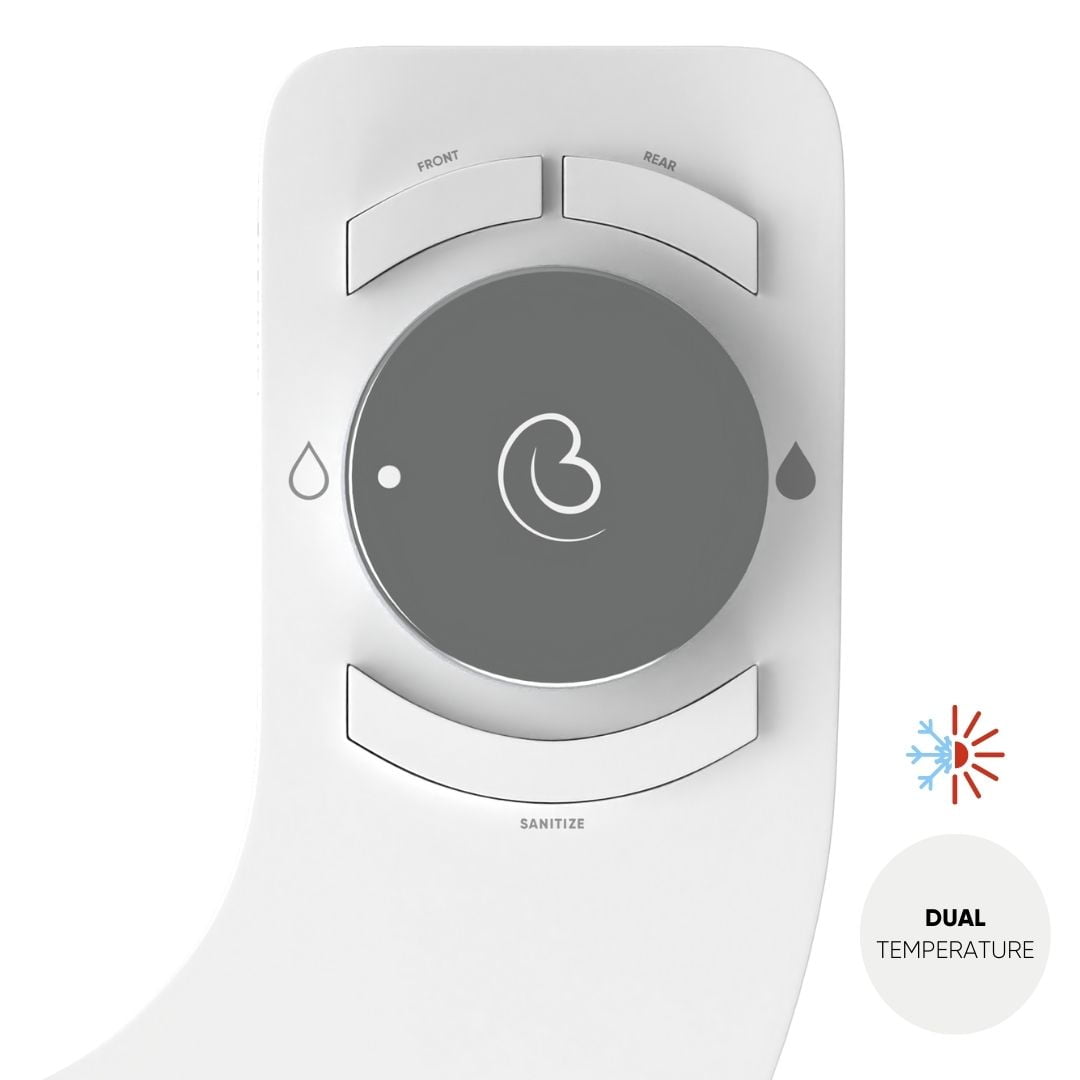 Boss Bidet Revolution (+) Warm Water Bidet Attachment For Toilet Push Button Start Auto Shut Off Aesthetic Design Bidet Sprayer Non Electric Dual Nozzle Feminine Wash Self Cleaning - New York Platinum