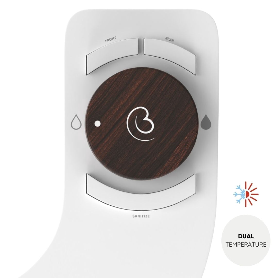Boss Bidet Revolution (+) Warm Water Bidet Attachment For Toilet Push Button Start Auto Shut Off Aesthetic Design Bidet Sprayer Non Electric Dual Nozzle Feminine Wash Self Cleaning ( Italian Oak)