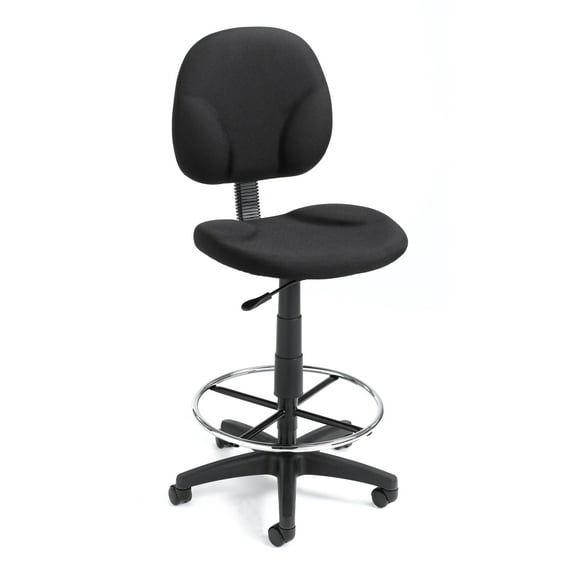 Boss Office Products Black Fabric Drafting Stools W/Footring