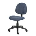 thumbnail image 1 of Boss Office Products Black Upholstered Deluxe Posture Armless Swivel Task Office Chair, Multiple Colors, 1 of 11