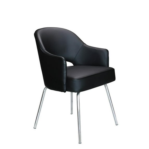 Boss Office Products Black Vinyl Guest Chair