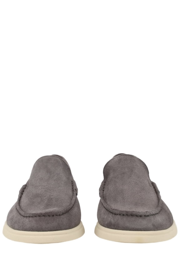 Cow Suede Textured Loafers Neutrals (Men's)