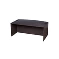 thumbnail image 1 of BossChair Boss Bow Front Desk Shell, Driftwood 71W*36/41"D*29.5"H, 1 of 4