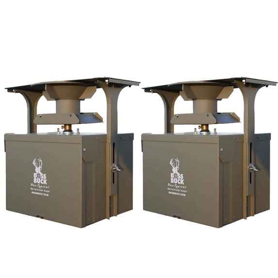Boss Buck 12V High Torque Motor Hunting Game Feeder w/ Time Holder (2 Pack)