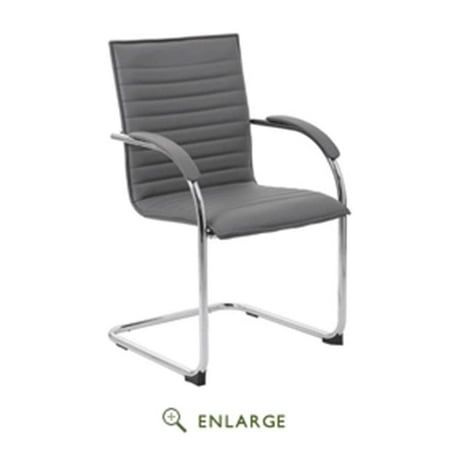 Boss Chrome Frame & Side Chair - Grey Vinyl