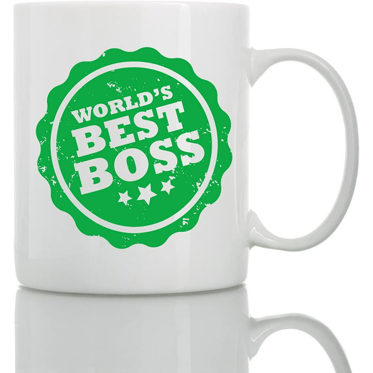 Boss Coffee Mug - Best Boss Gifts for Women & Men Funny - The Office Mug  for Boss - Christmas Birthday Happy Boss Day Gift Ideas - Worlds Best Boss  Mug 