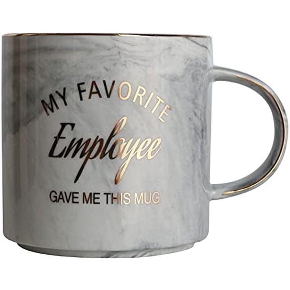 Boss Coffee Mug For Men, Grey, 12 OZ | My Favorite Employee Gave Me This, Funny Bosses Day Appreciation Present, For Men Women, Thank You Gifts For Boss Male