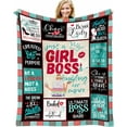 thumbnail image 1 of Boss Day Gifts Blanket 60" x 50", Boss Lady Gifts for Women, Bosses Day Gifts for Boss Female/Girl Boss, Best Boss Gifts for Women, Boss Appreciation Gifts for Her, Boss Ladies Birthday Gift Ideas, 1 of 5