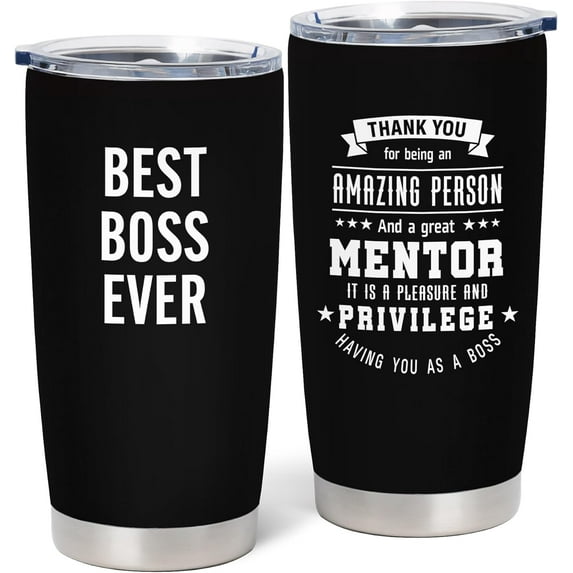 Boss Day Gifts for Men, Best Boss Ever Gifts, Cool Gifts for Bosses, Boss Appreciation Gifts, Funny Boss Gifts for Him, Farewell Gifts for Boss, Chrismas Gifts for Male Boss 20 oz Tumbler
