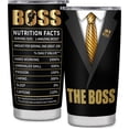 thumbnail image 1 of Boss Day Gifts for Him Men, Boss Gifts for Men, Cool Gifts for Bosses, National Boss Day Gifts, Boss Appreciation Gifts, Funny Boss Gifts, Christmas Birthday Gifts for Boss Tumbler 20oz, 1 of 6