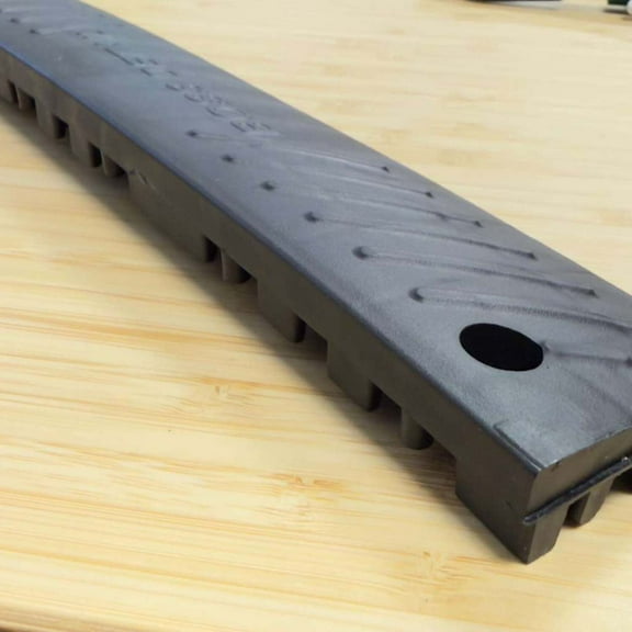 Boss Detail Modular Garage Flooring Tile 5 pcs - Interlocking Soft PVC, 12"x12" Pool Patio Floor, Interlocking Drainage Mats Outdoor Indoor - Straight Ramp