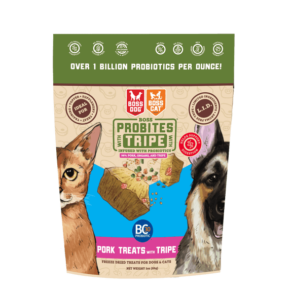 Boss Dog & Cat Freeze Dried Tripe Probites W/ Probiotics Pork