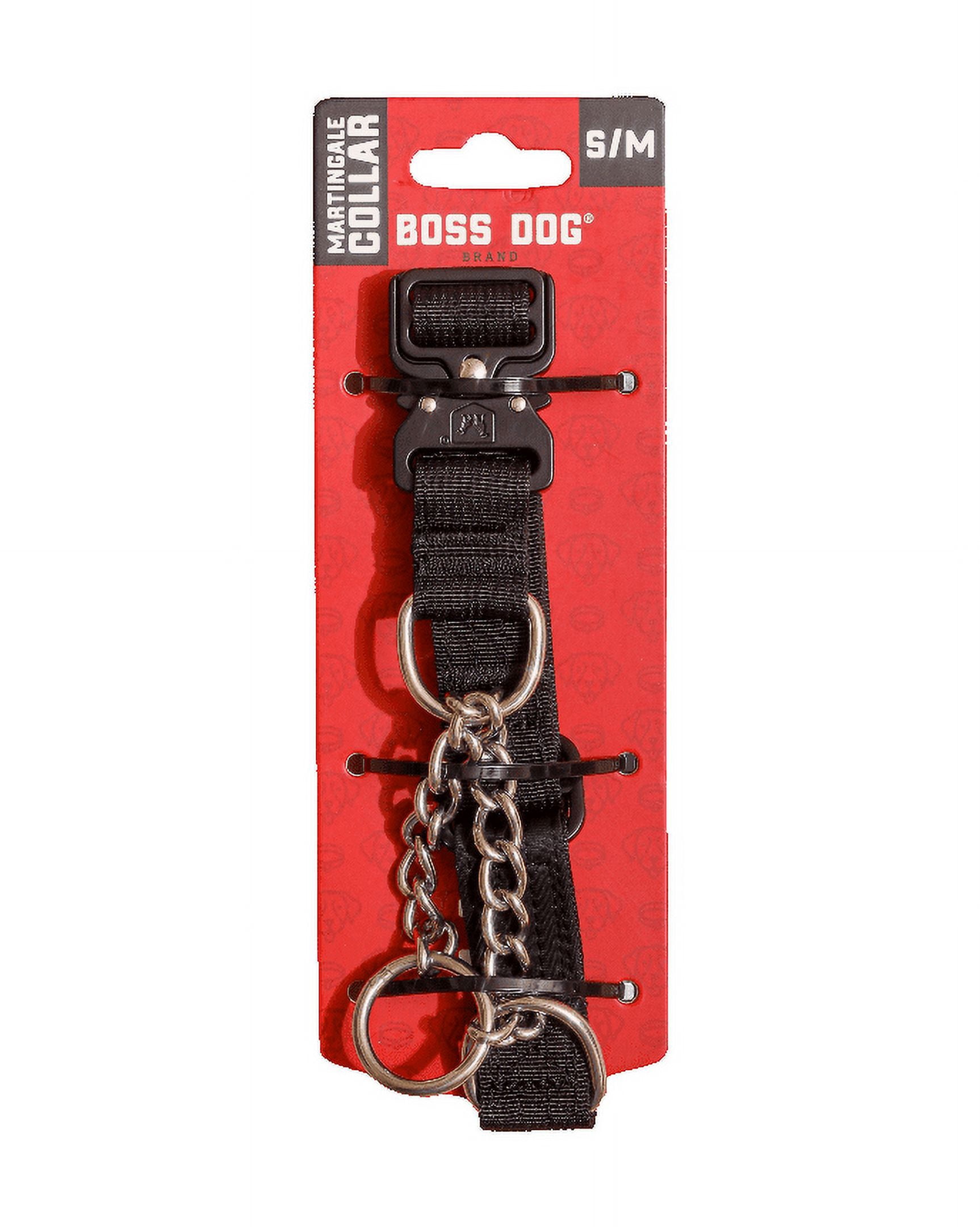 Boss Dog Martingale Collar, Black, Small/Medium