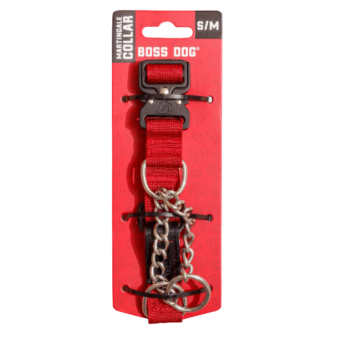 Boss Dog Martingale Collar, Red, Small/Medium
