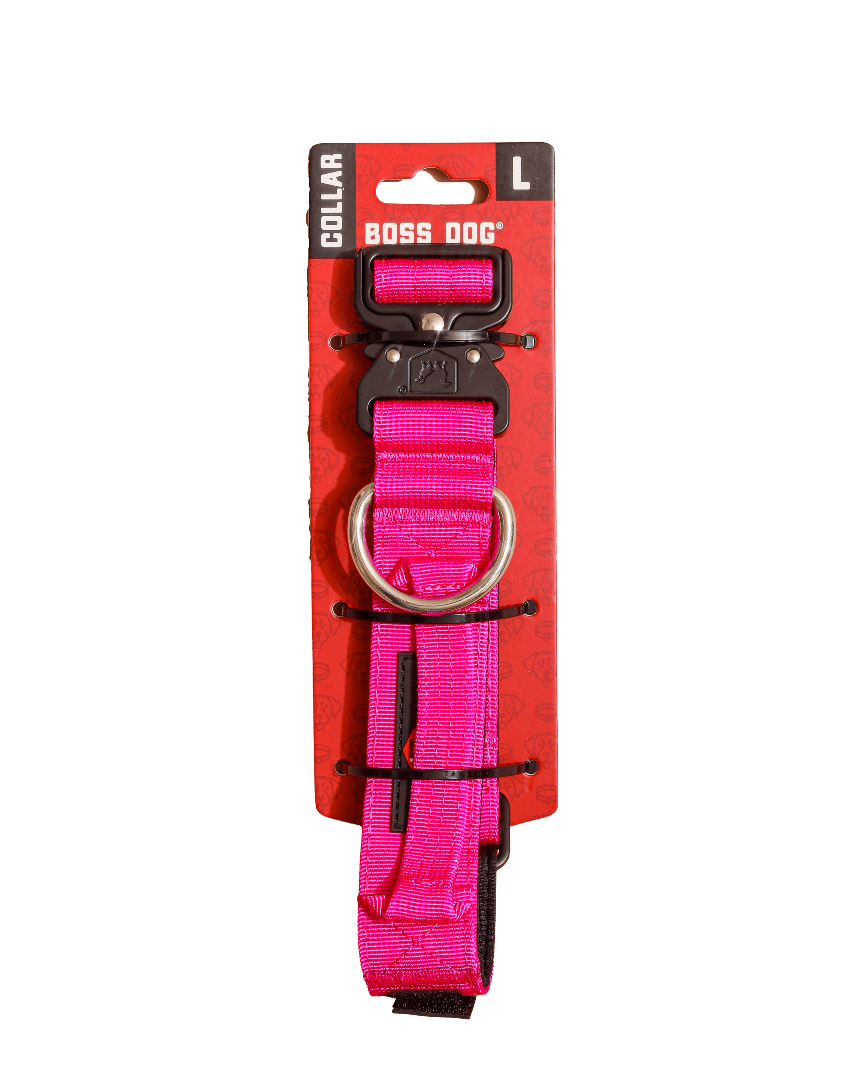 Boss Dog Tactical Collar, Hot Pink, Large