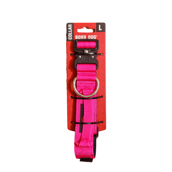 Boss Dog Tactical Collar, Hot Pink, Large