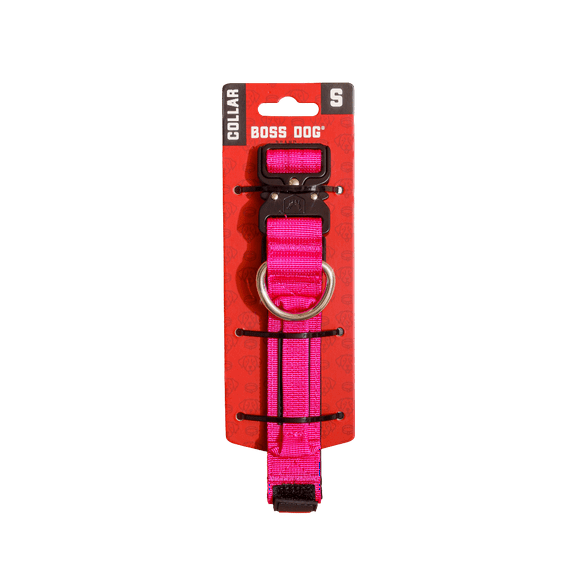 Boss Dog Tactical Collar, Hot Pink, Small