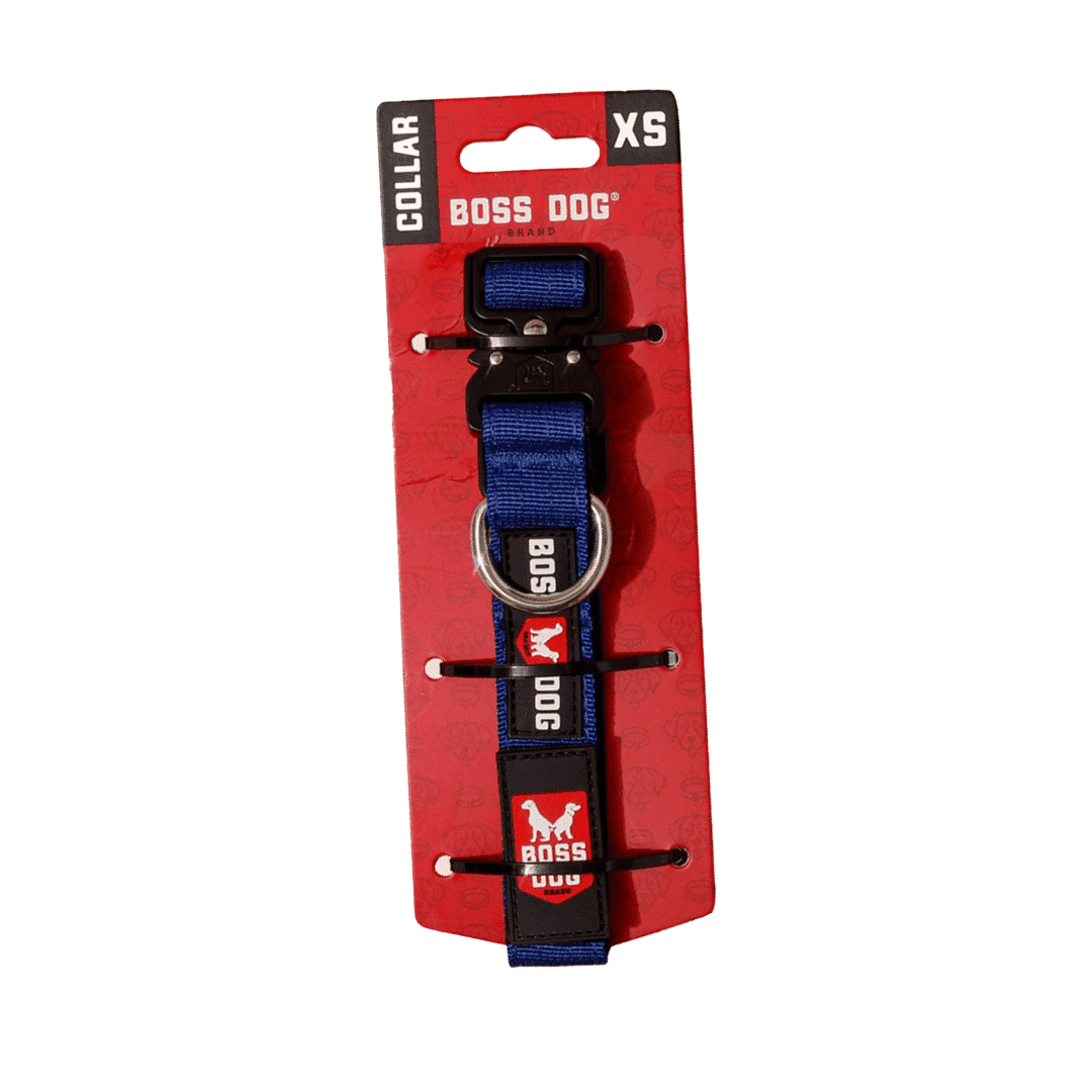 Boss Dog ProSeries™ Heavy Duty Dog Collar, Neoprene Lined, Blue , XS