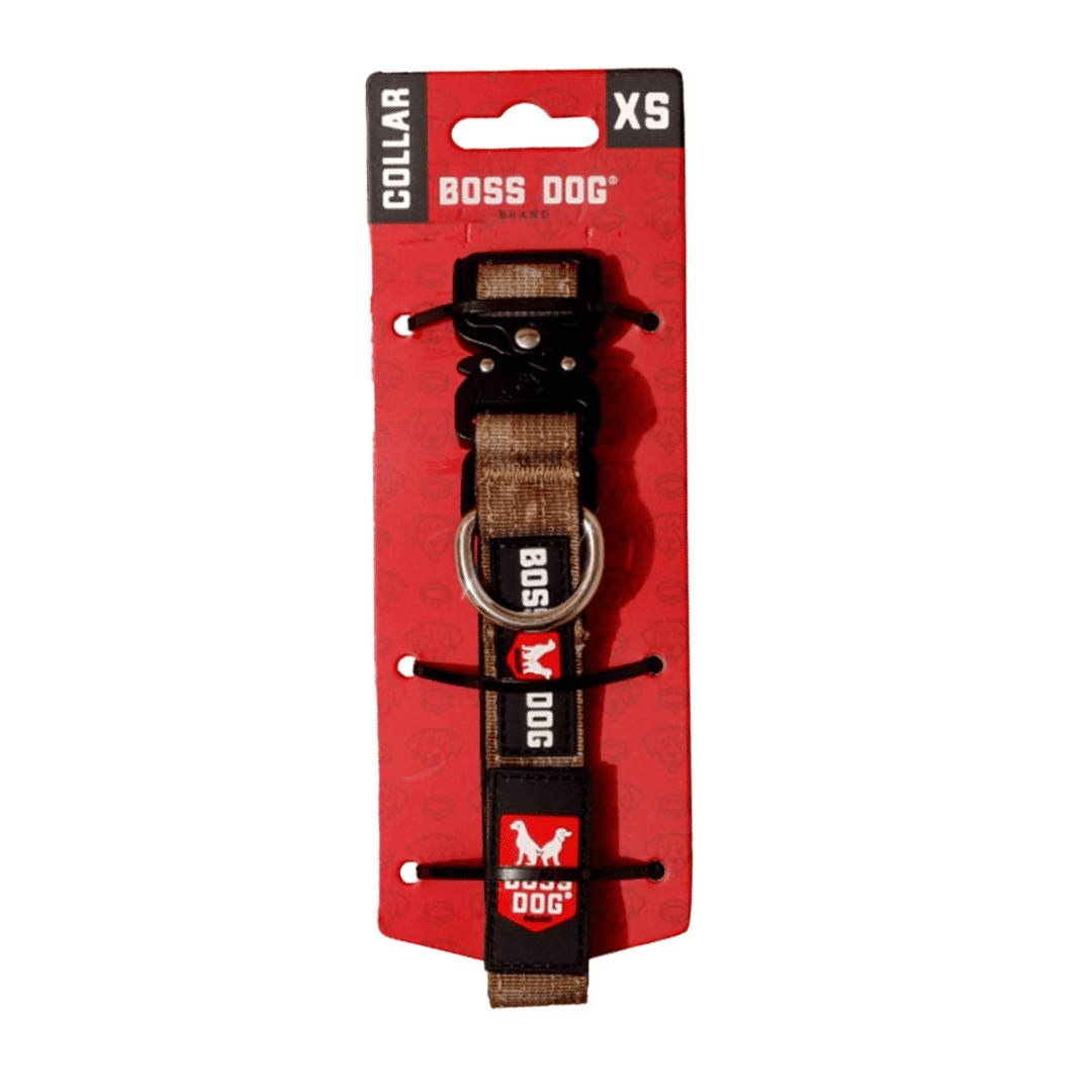Boss Dog ProSeries Heavy Duty Dog Collar, Neoprene Lined, Tan Camo, XS