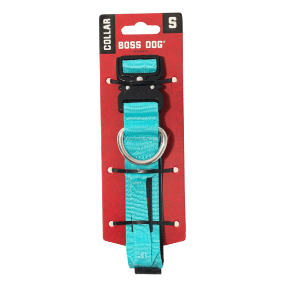 Boss Dog ProSeries Heavy Duty Dog Collar, Neoprene Lined, Teal, SM