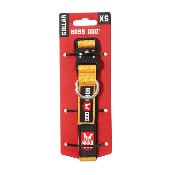 Boss Dog ProSeries Heavy Duty Dog Collar, Neoprene Lined, Yellow, XS