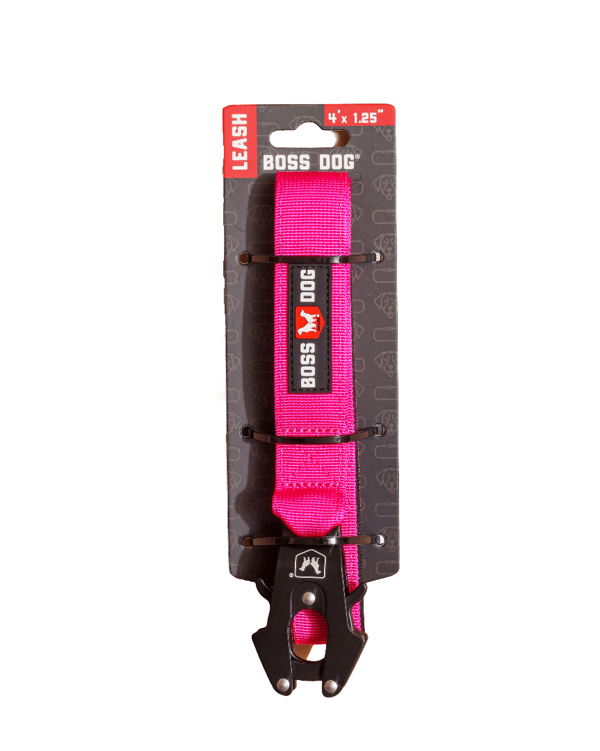 Boss Dog Tactical Leash, Hot Pink, 4 FT