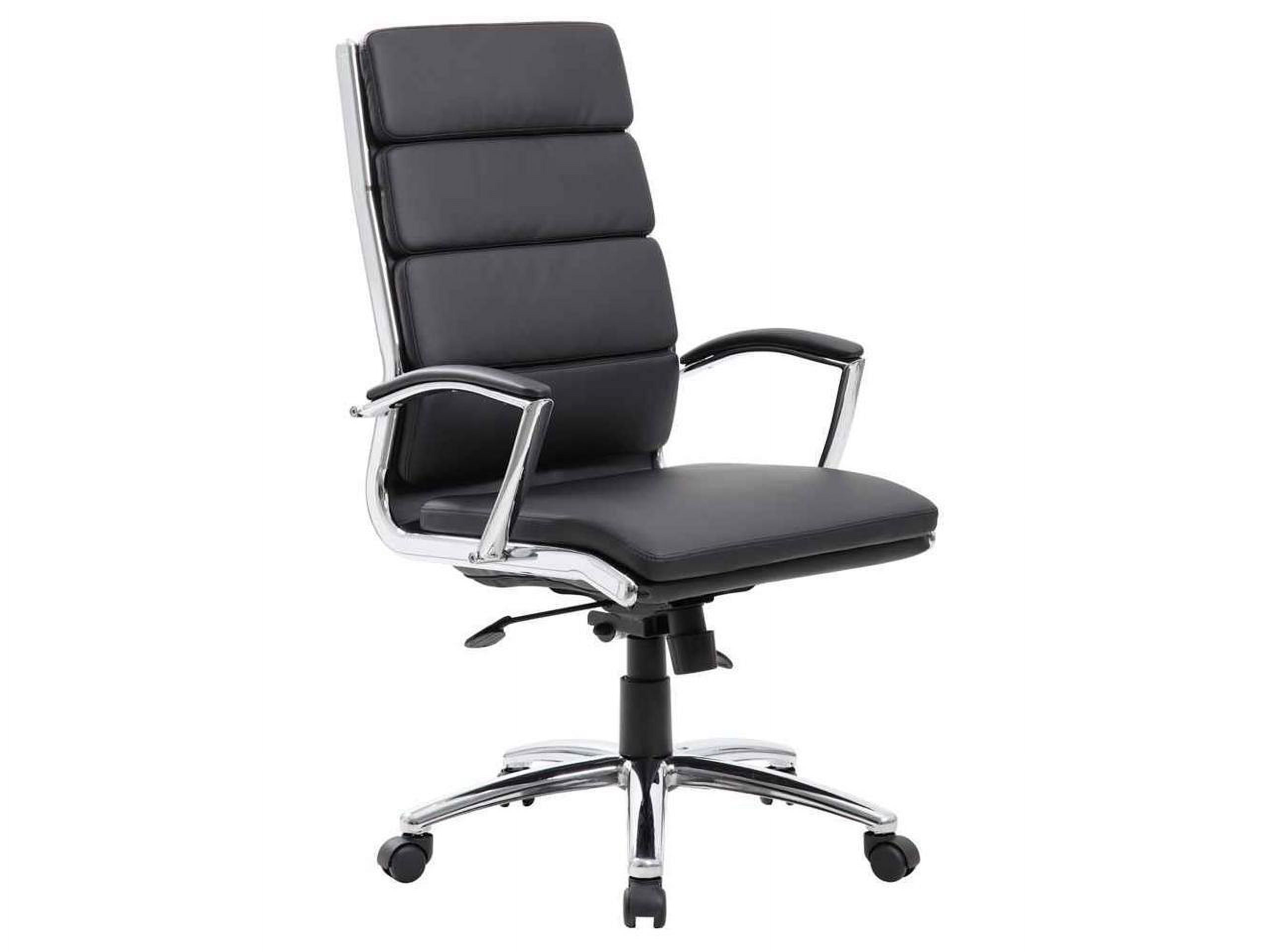 Black High-Back Leather Executive Swivel Office Chair