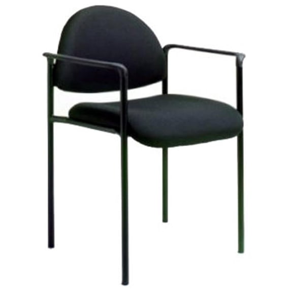 Boss Fabric Stackable Chair With Arms - B9501 - Black--