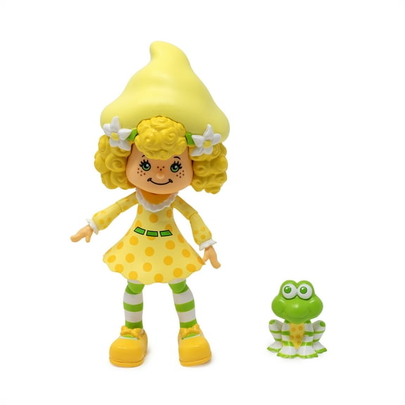 Boss Fight Studio Classic Strawberry Shortcake Lemon Meringue Action Figure  Collectible, Scented Figurine with Removable Hat and Animal Companion  1:12 Scale