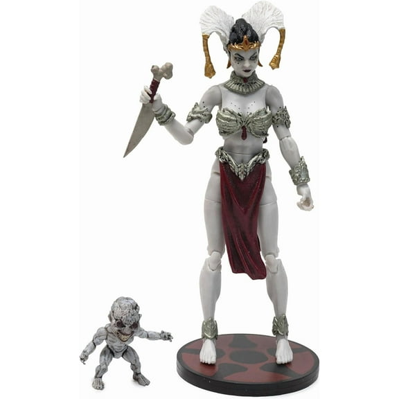 Boss Fight Studio Court of the Dead Gethsemoni - Queen of the Dead Action Figure  Highly Articulate Collectible Figurine with Accessories - Extra Hands, Clothing, Jewelry, Knife, and Sidekick  4