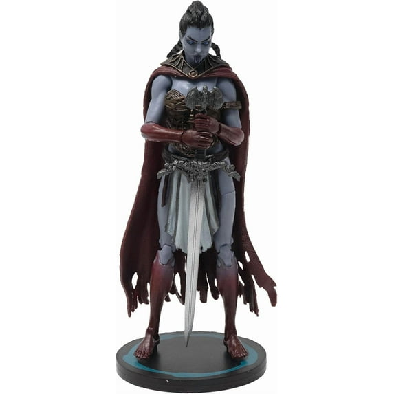 Boss Fight Studio Court of the Dead Kier – Valkyrie of the Dead Action Figure – Highly Articulate Collectible Figurine & Accessories Including Extra Head with Bone Helmet, Wings, Sword, & Cape – 4”