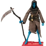 Boss Fight Studio Epic H.A.C.K.S. Grim Spectre Skeleton Action Figure – Highly Articulated Collectible Figurine with Accessories – Magic Book, Flame, Scythe, Alternate Head & Hands, and Stand – 1:12