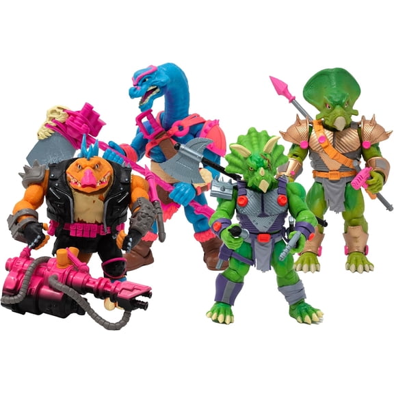 Boss Fight Studio Saurozoic Warrior Wave 1, Set of 4 Triax Skiver, MARR Ossis, Range Brakhion, Ceratopsian Guard - Highly Articulated Figurines with Accessories, Alternate Heads and Hands - 1:12