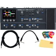 Boss GX-100 Guitar Multi-Effects Pedal Bundle with Gearlux Instrument Cable, Patch Cable, Picks, and Austin Bazaar Polishing Cloth
