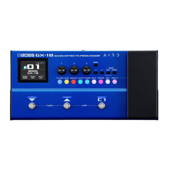 Boss GX-1B Bass Effects Processor with 16 Amps, 130 Effects, USB-C/Bluetooth, Expression Pedal and Footswitch Control