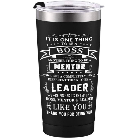 Boss Gift for Women Men Tumbler Cup with Lid and Straw Funny Christmas Birthday Appreciation Gifts Coffee Cup 20 oz Double Wall Vacuum Insulated Stainless Steel Travel Mug Tumbler