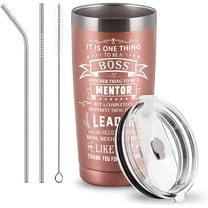 Boss Gift for Women Men Tumbler Cup with Lid and Straw Funny Christmas Birthday Appreciation Gifts Coffee Cup 20 oz Double Wall Vacuum Insulated Stainless Steel Travel Mug Tumbler