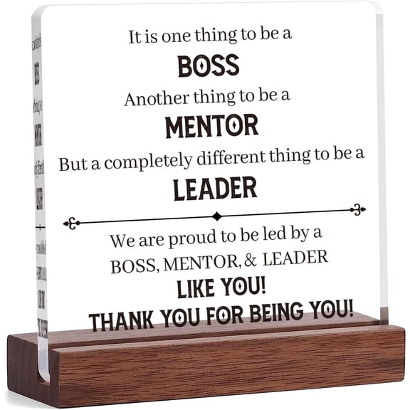 Boss Gifts, Acrylic Sign Office Decor, Boss Lady Gifts, Valentines Day Bosses Day Birthday Retirement Christmas Appreciation Thank You Boss Gifts Female Coworker